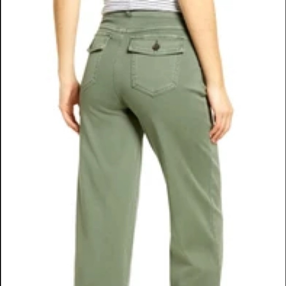 Spanx stretch Twill cropped wide legged pant MT